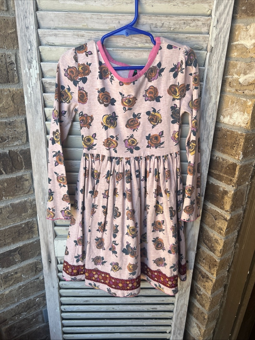 Matilda Jane Lap Dress 6 Make Believe Enchanted Afternoon Pink Roses Floral.